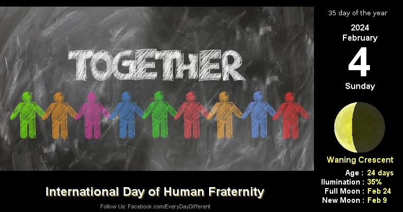 February 4 - International Day of Human Fraternity